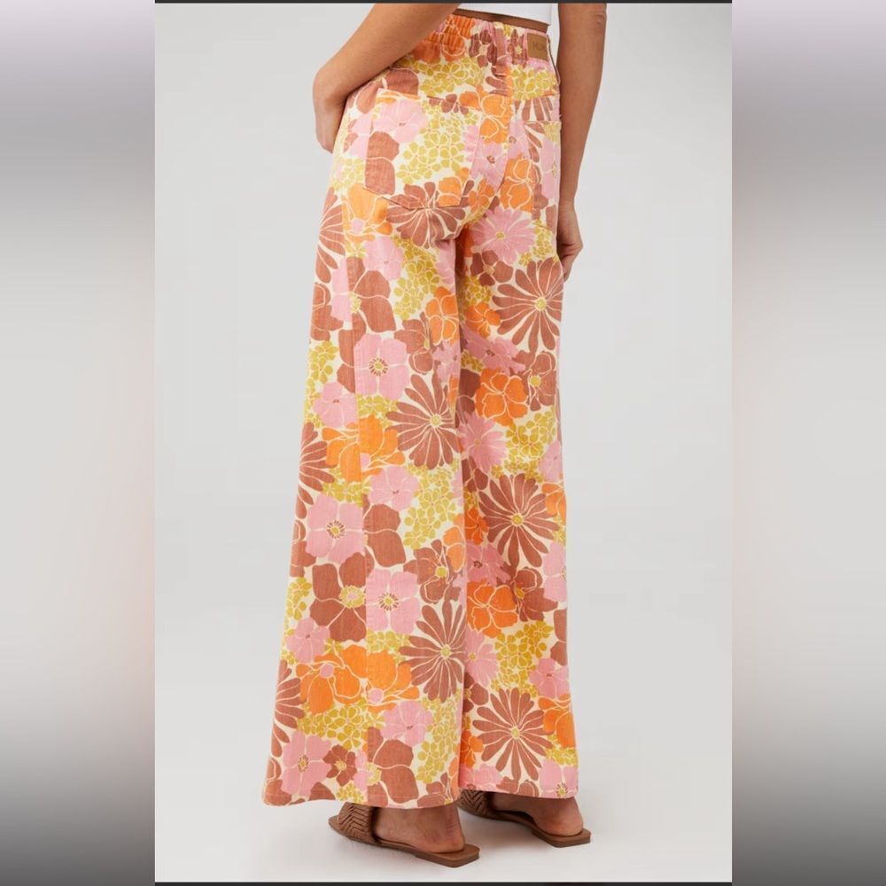 NWT Show Me Your Mumu Women's Windsor Wide Leg Retro Garden Floral Pants Size 25 - Picture 5 of 7
